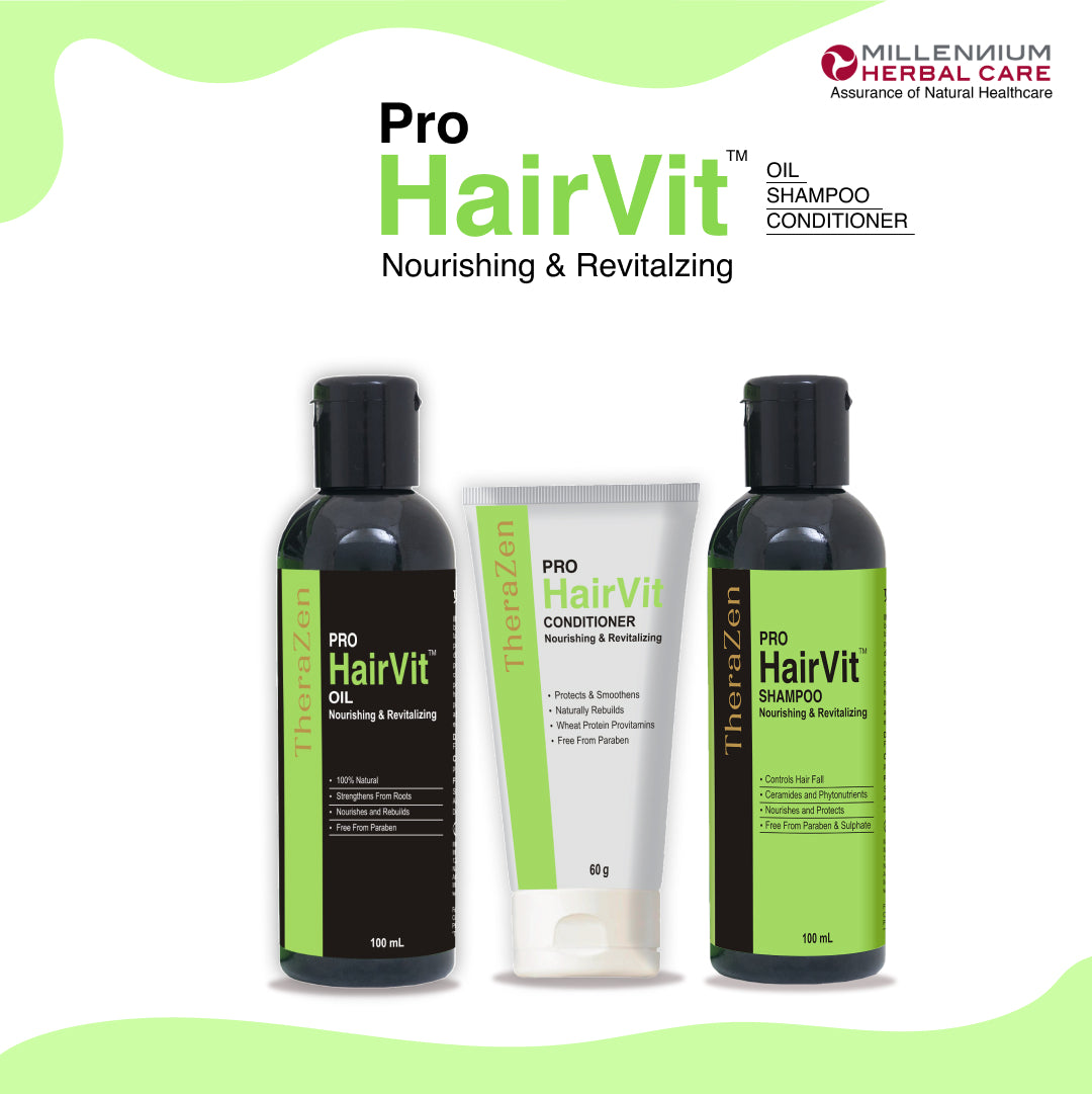 PRO ANTI HAIRFALL KIT Oil 100 ml + Conditioner 60 gm + Shampoo 100 ml –  Millennium Herbal Care